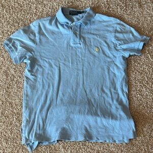 Polo by Ralph Lauren Classic Light Blue Cotton Polo Shirt size M